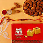 Sneh Classy Rakhi With Soan Papdi & Almonds