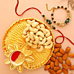 Sneh Pearl Rakhi Set With Almonds & Cashews