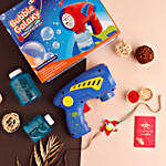 Sneh Rocket Shaped Kids Rakhi & Bubble Galaxy Toy