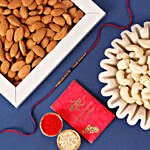 Intricate Beads Designer Rakhi With Almonds & Cashews