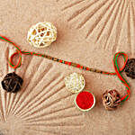 Cluster of Beads Rakhi & Soan Papdi