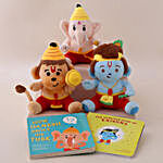 Set Of 3 Indian God Toys & Story Books Set