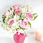 Elegant Pink Roses Bouquet