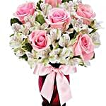 Elegant Pink Roses Bouquet