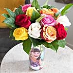 Luxury One Dozen Rainbow Roses Bouquet