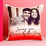 Personalised Loving You Deeper Cushion