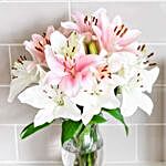 Exotic Mixed Lilies Vase