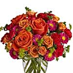 Gleaming Mixed Flowers Vase
