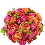 Gleaming Mixed Flowers Vase