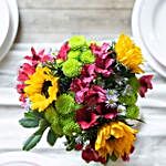 Vibrant Mixed Flowers Jar