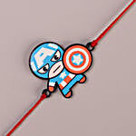 Sneh Captain America Rakhi & Plushy Toy N Chocolate Delight