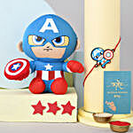 Sneh Captain America Rakhi & Plushy Toy Set