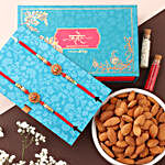 Sneh Meenakari Beads Rakhi Set & Healthy Almonds