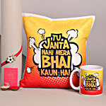 Sneh Star Football Rakhi & Customised Mug & Cushion