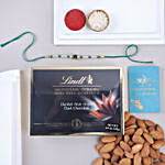 Sneh Evergreen Pearl Rakhi & Lindt Dark Chocolate