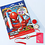 Sneh Football Star Rakhi & Spiderman Colouring Set