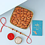 Sneh Rudraksha Holy Rakhi & Almonds Gift