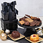 Black And White Baked Goods Gift Tower