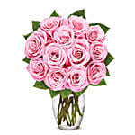 One Dozen Light Pink Roses