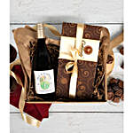 Red Wine N Gourmet Chocolates Gift Box