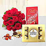 The roses and chocolates