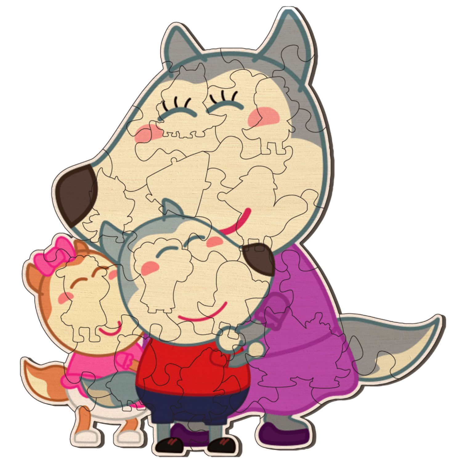 Wolfoo Family Jigsaw Puzzle usa | Gift Wolfoo Family Jigsaw Puzzle