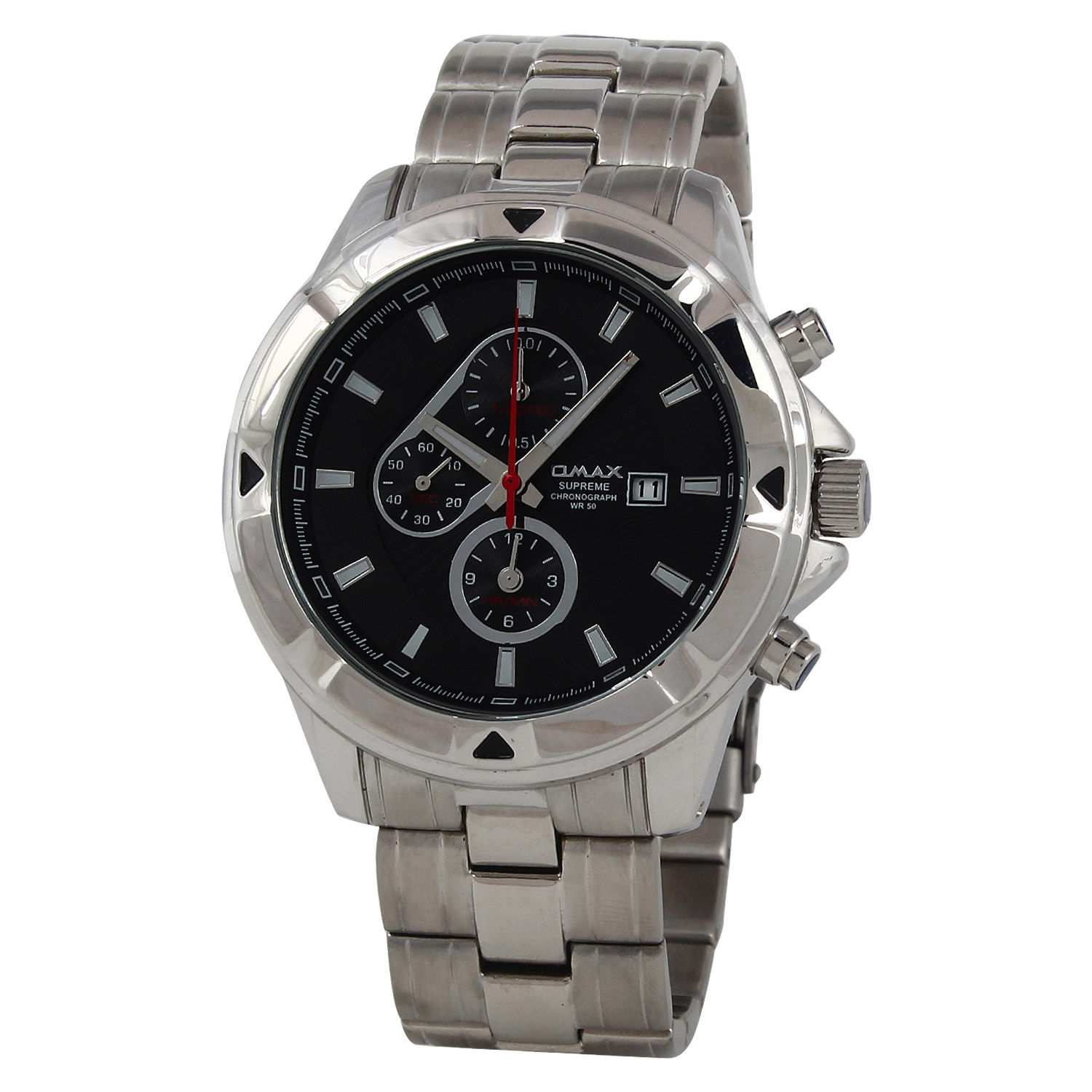Buy/Send Omax Black Analog Chronograph Dial Mens Watch Online- FNP