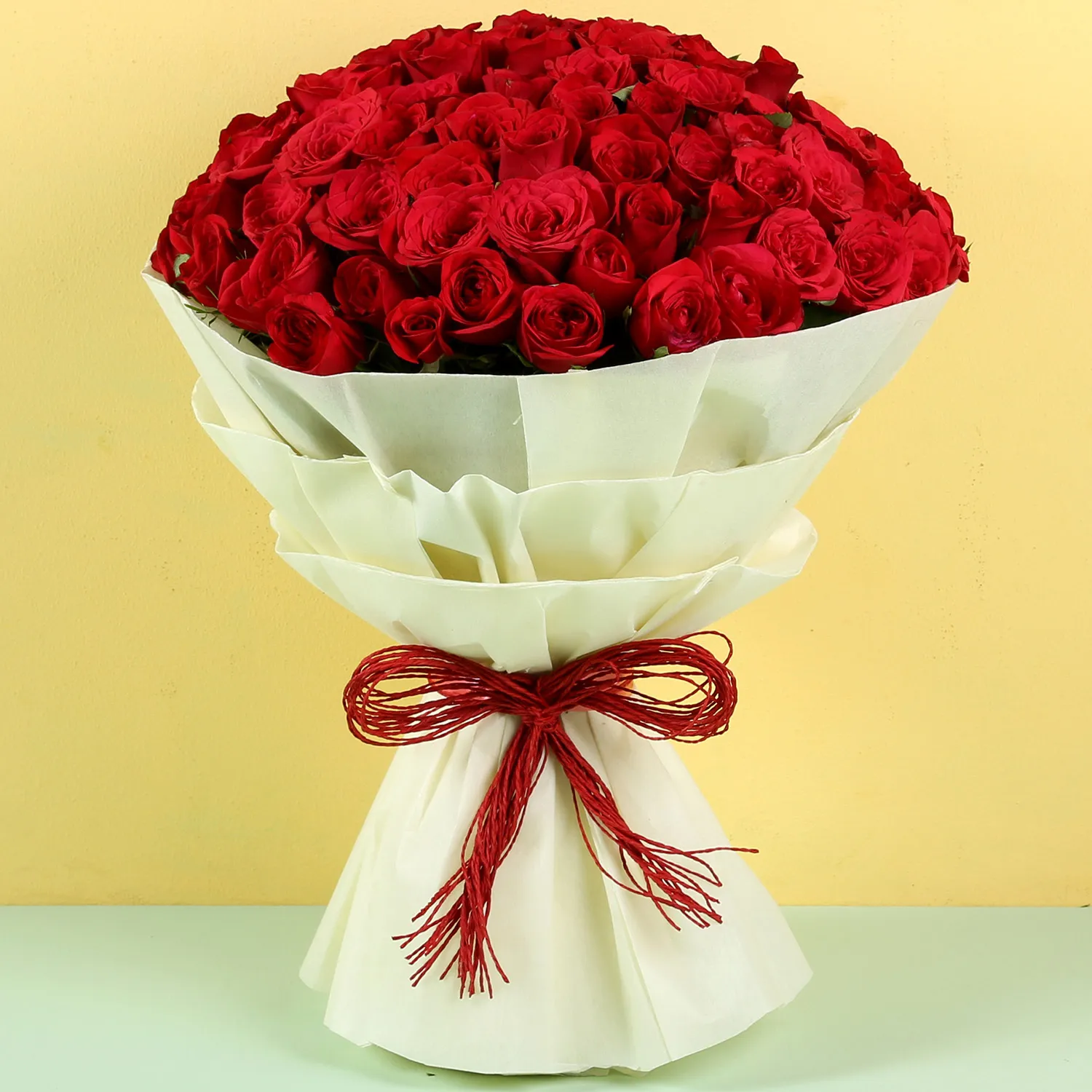 Buy/Send Authentic Love 100 Roses Bouquet Online- FNP
