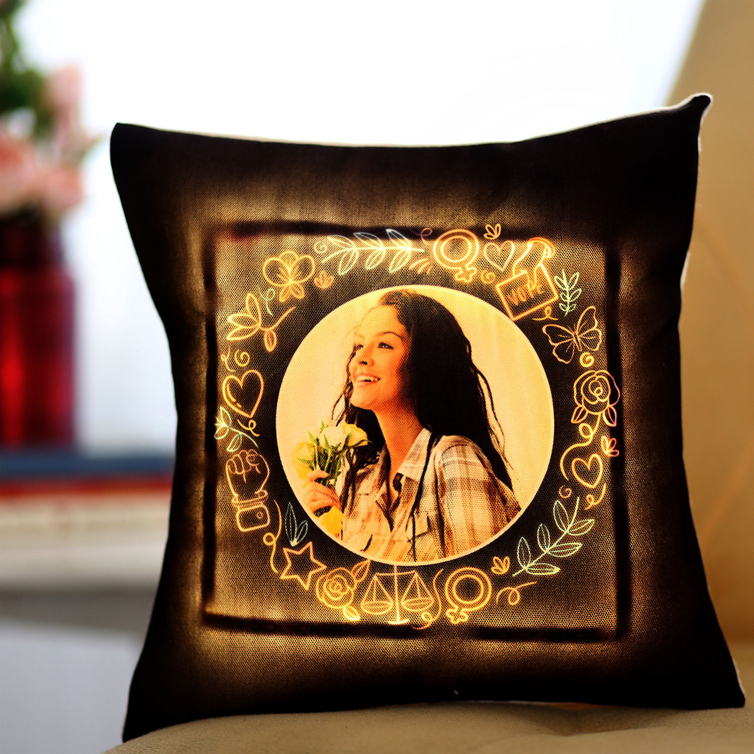 personalised led pillow
