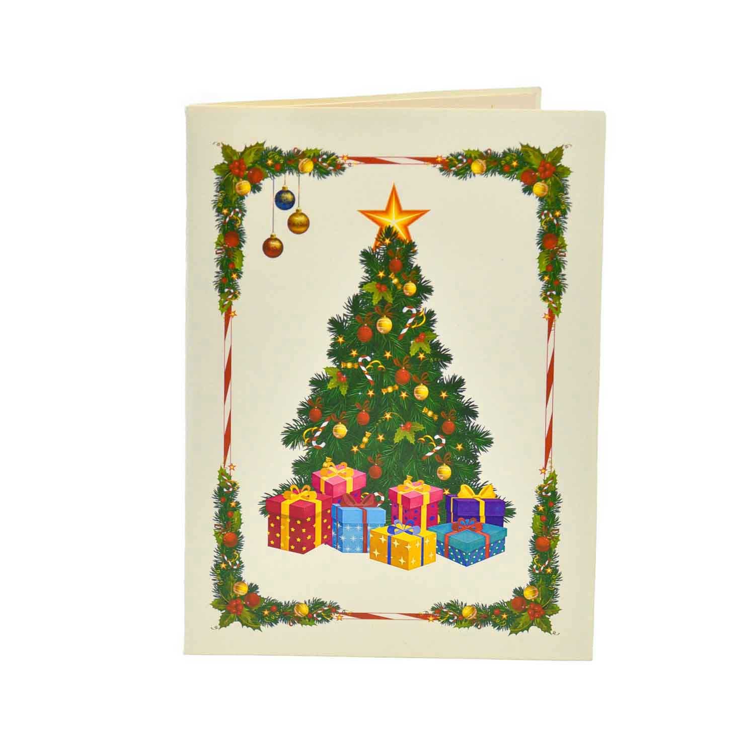 3D up Tree Box Christmas Tree Greeting Card Gift Merry Christmas E0C3 