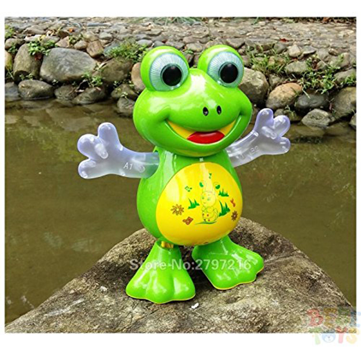 Glumes Solar Powered Dancing Toy Frog Swaying Frog for Car Decoration Mothers Day Fathers Day Birthday Gift 