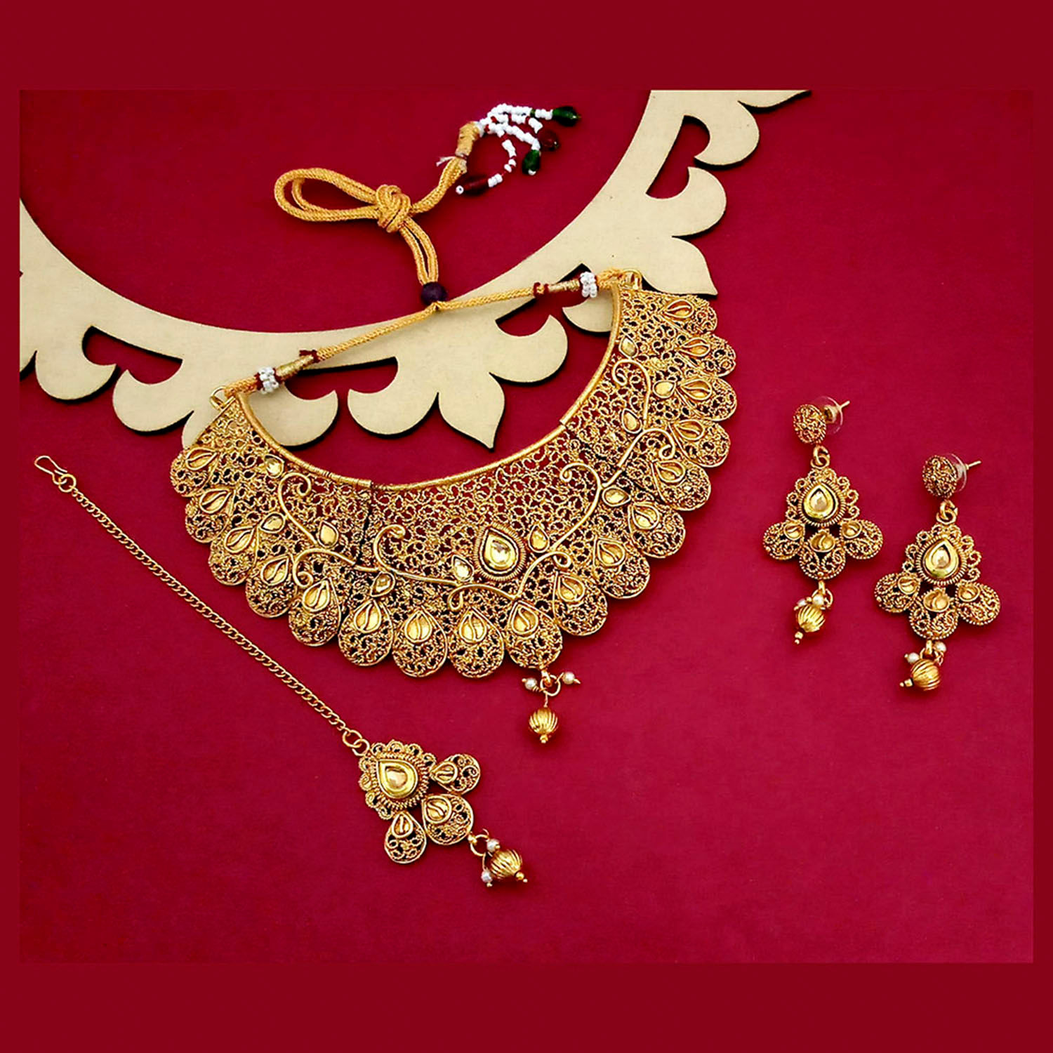 Buy/Send Designer Choker Necklace Set 