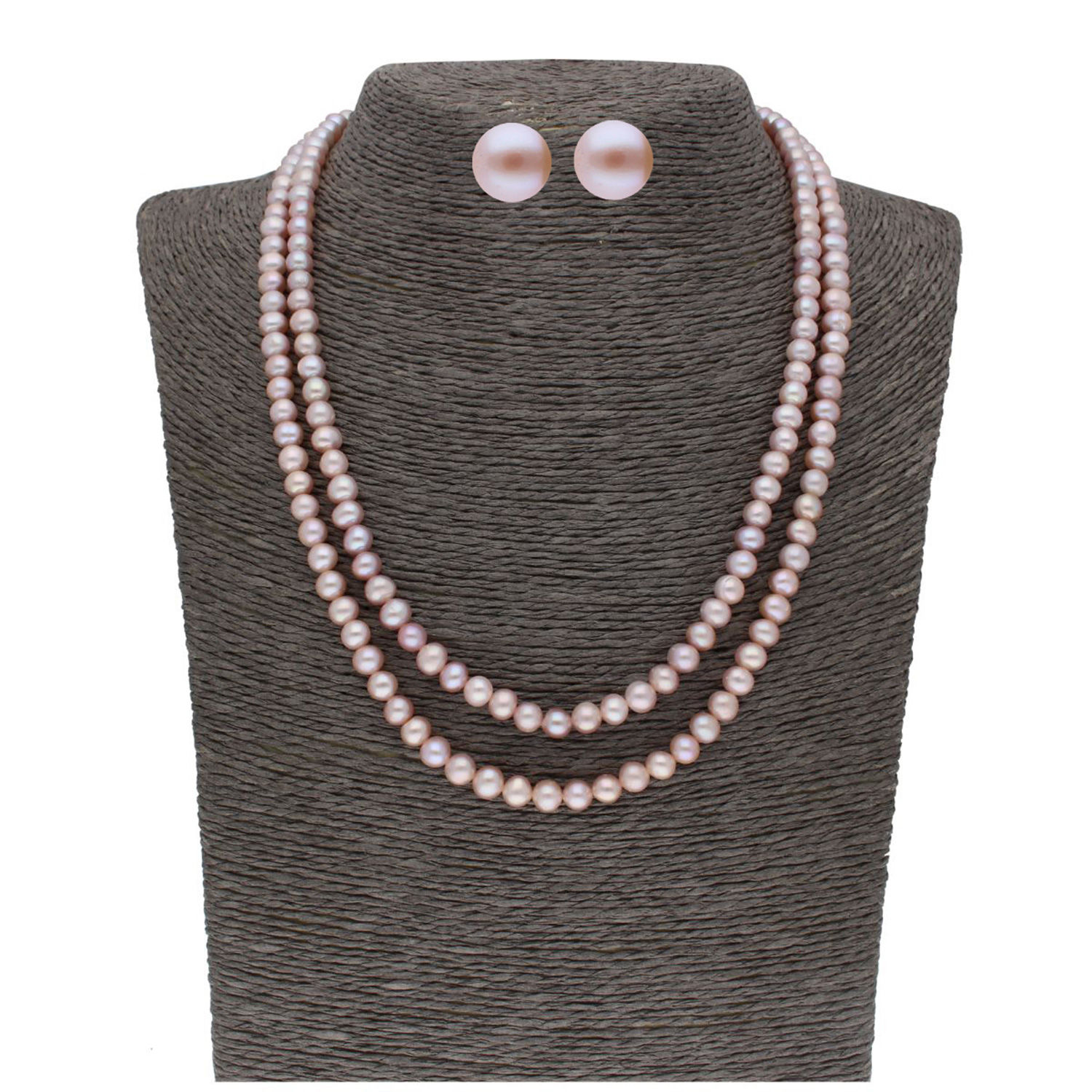 Buy/Send 2 Line Button Pink Pearl Set 