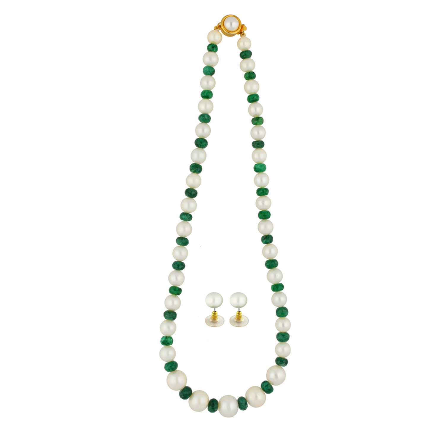 White Round Pearl Necklace 