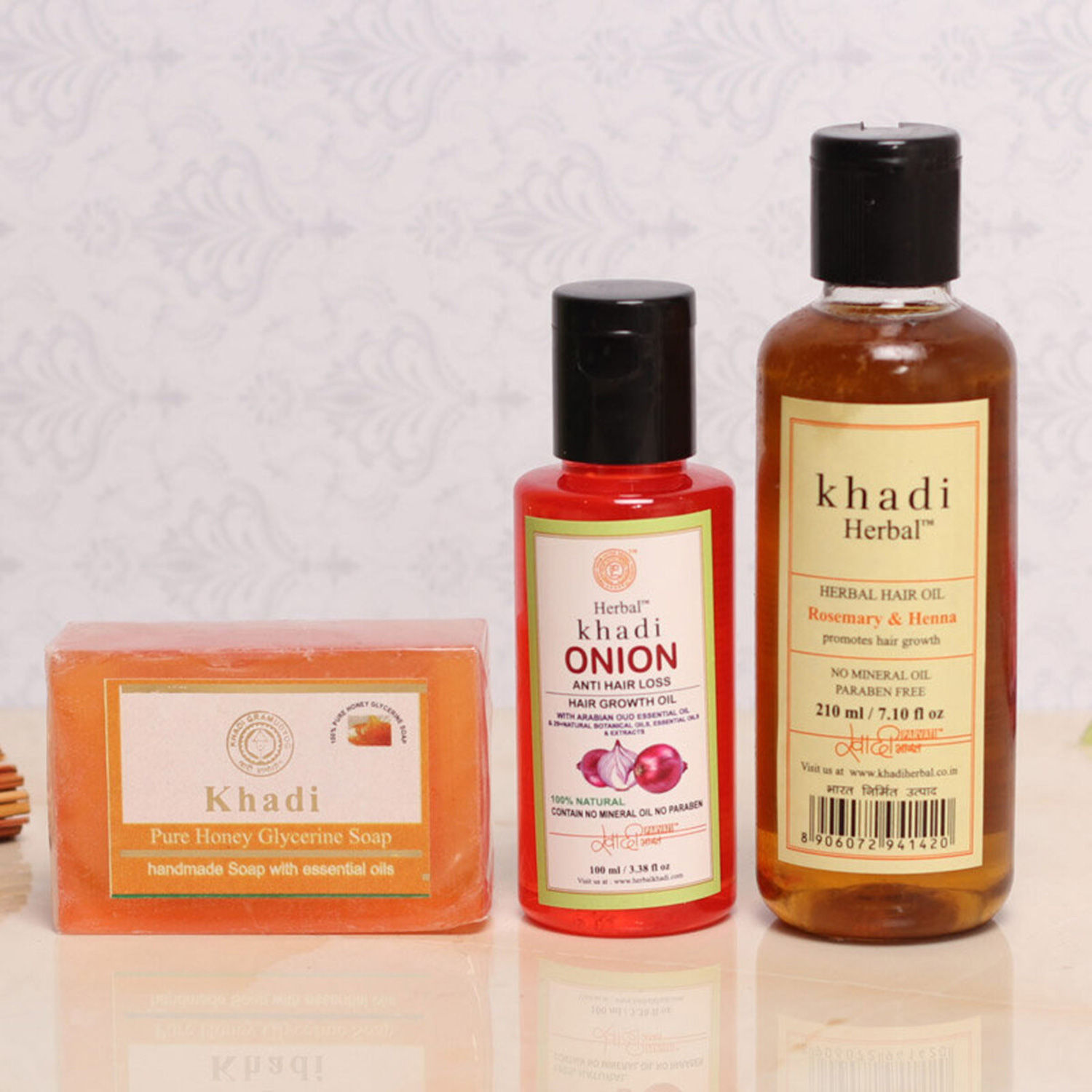 Buy/Send Khadi Hair N Body Essentials Combo Online- FNP Buy/Send Khadi Hair N Body Essentials Combo Online- FNP