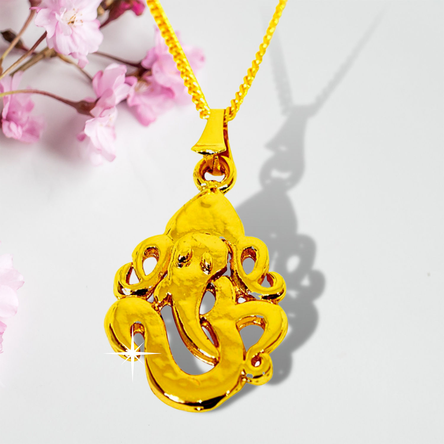 Ganpati Bappa Gold Plated Pendant 