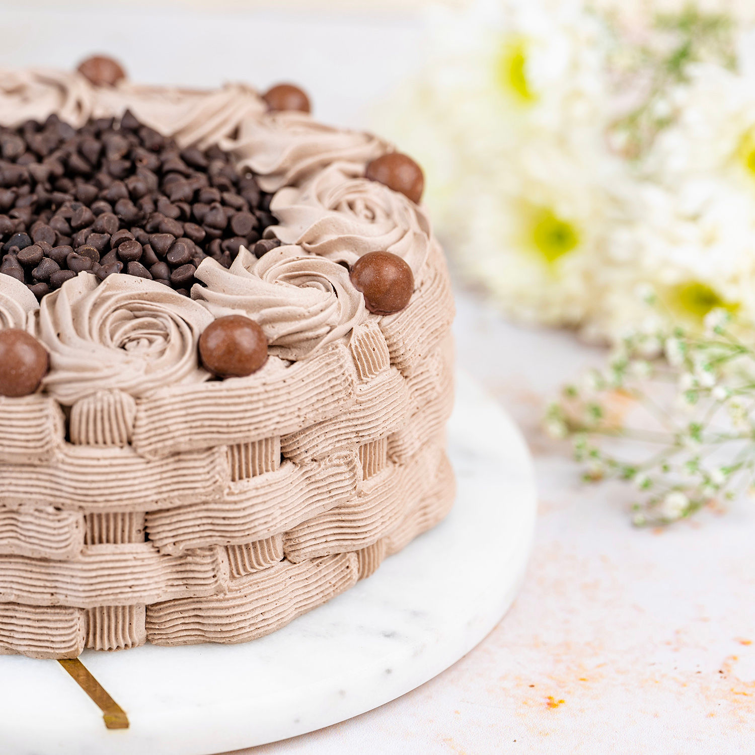 Buy/Send Basketweave Design Chocolate Cake- Half Kg Online- FNP