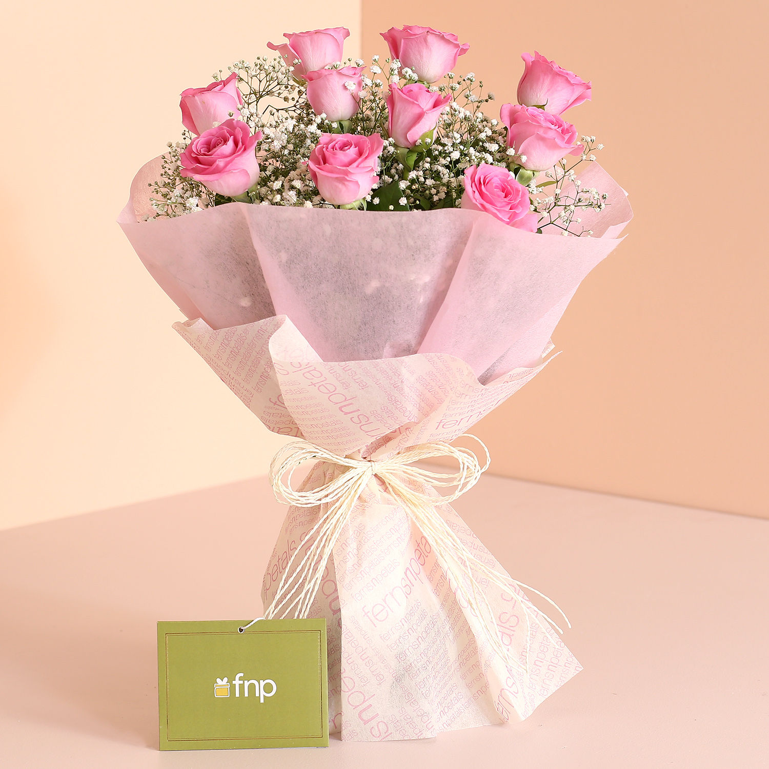Buy/Send Mesmerizing Love Pink Roses Bouquet Online- FNP