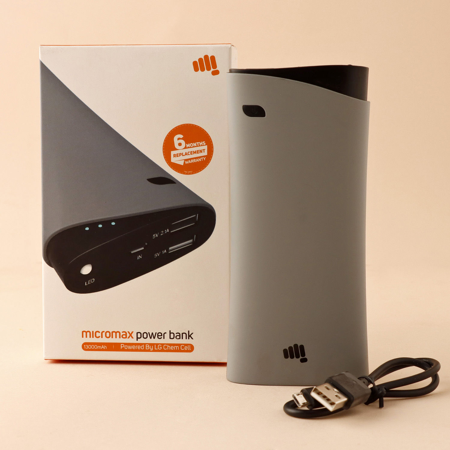 Buy/Send Micromax Black Power Bank- 13000 mAh Online- FNP